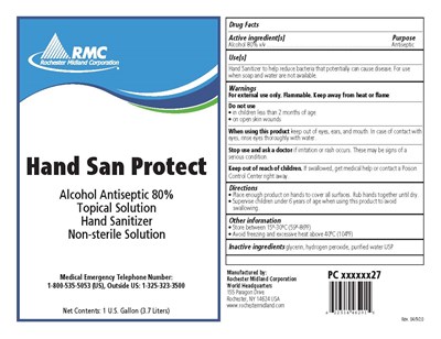 3785 mL label - Hand San Protect Gallon
